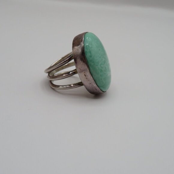 Desert Rose Trading Variscite Sterling Silver Ring Size 6 - Picture 11 of 14
